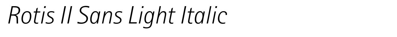 Rotis II Sans Light Italic